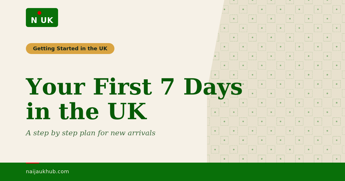 First 7 days in the UK